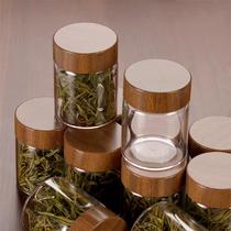 新款高档礼盒装绿茶食品级玻璃瓶茶叶小罐子透明分装瓶咖啡分装罐