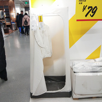 IKEA宜家国内代购乌库挂衣成人衣柜白色卧室衣柜简易衣橱布艺简单