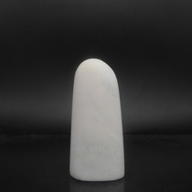 天然印石巴林石瓷白冻石随形闲章篆刻石料19*29*60mm