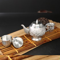新款 7件中式茶具套装茶壶茶杯 荣盛达纯锡茶具套装 正品礼盒锡器