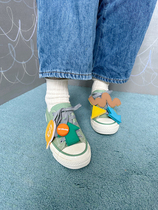 懒周日原创设计毛毛虫三角圆形黄色绿色橙色蓝色灰色硅胶DIY鞋带