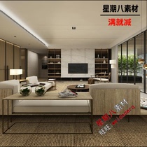 c82 李玮珉最新三亚海棠湾四季公寓样板间CAD施工图纸效果图物料