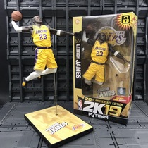 麦克法兰 NBA篮球明星 2k19詹姆斯 珍藏版篮球架模型人偶公仔手办