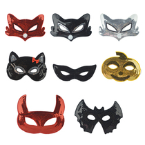 儿童节可爱表演狐狸面具南瓜面罩猫咪面具蝙蝠眼罩幼儿表演道具