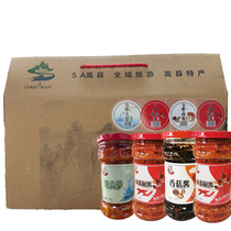 河南洛阳陆浑镇特产小米椒酱银鱼酱香菇酱类礼盒装964g家乡的味道