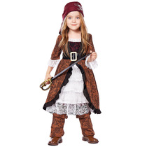 万圣节儿童cosplay海盗服装加勒比海盗角色扮演装女童装