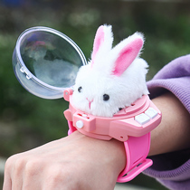 儿童兔子毛绒玩具女孩电动仿真玩偶白兔六一节礼物小兔子公仔小孩