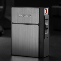 FOCUS焦点烟盒打火机升级版换丝YH035C男士整包烟盒20支装刻字