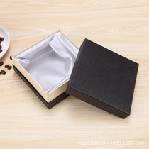 空盒定制牛皮纸黑色钱包盒 高档天地盖皮带包装盒 正方形腰带礼盒
