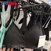 MAYA美国Calvin Klein CK女士无钢圈棉质运动舒适美背文胸内衣