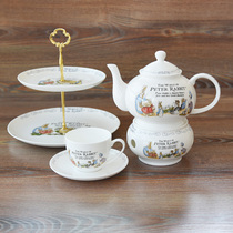 英国兔子 英式下午茶 茶具套装 果盘 茶壶  杯碟 带过滤骨瓷壶