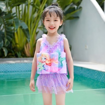 美人鱼泳衣女童浮力泳衣宝宝小孩泡沫漂浮衣新款连体裙式游泳装备