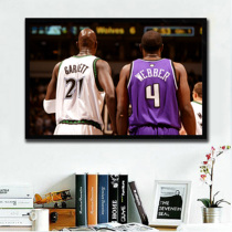 加内特韦伯复古篮球装饰画NBA海报篮球鞋店体育运动品店壁挂墙画