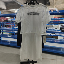 Adidas阿迪达斯NEO裙子女夏季网眼休闲短袖连衣裙DW7772 S仓现货