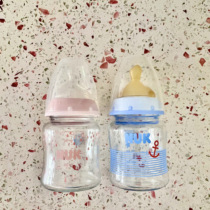 NUK进口新生宝宝宽口径玻璃奶瓶婴儿母乳防呛奶防胀气120ml/240ml