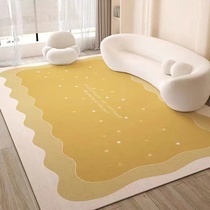 奶油风客厅地毯耐磨耐脏沙发茶几垫高级家用卧室床边毯水晶绒垫子