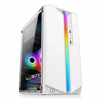 RGB光效精美迷你全侧透白色游戏商务办公电脑台式小机箱diyUSB3.0