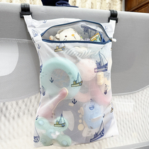 婴儿床上围栏挂式收纳挂袋宝宝衣服置物袋尿不湿纸尿裤床边挂兜袋