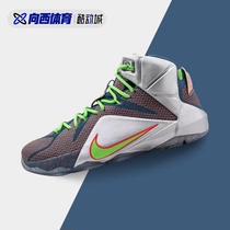 Nike耐克 LeBron 12 詹姆斯男子 银蓝缓震运动篮球鞋705410-430