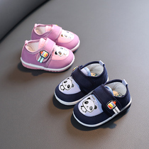 婴儿学步鞋春秋新款宝宝单鞋1-2岁0带响男女幼童软底魔术贴叫叫鞋