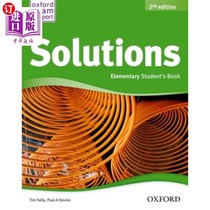 海外直订 解决方案:基本:学生的书  教材   语法   词汇  牛津 Solutions: Elementary: Student's Book