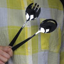 分餐勺公用勺叉勺一体吃西瓜勺子高级感不锈钢勺子大勺沙拉叉子