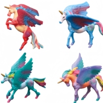 独角兽模型儿童礼物实心仿真神兽神话彩虹天马飞马独角马模型玩具