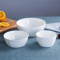 韩式方饭碗 景德镇骨瓷4.25-7寸方碗汤碗 纯白面碗餐具陶瓷米饭碗