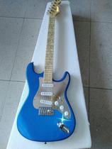 新款电吉他银粉蓝/单摇24品/生命之花/镜面护板/颜色款式可以定做