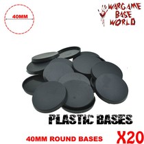 速发20PCS 40mm Gaming Miniatures plastic round bases for war