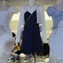 十三行夏装新款韩版宽松两件套套装短款防晒开衫+印花吊带连衣裙