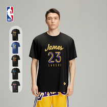 NBA官方正品夏季新款中性休闲宽松黑色短袖T恤詹姆斯/库里/杜兰特