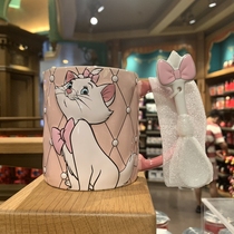 上海迪士尼代购玛丽猫儿卡通动漫可爱陶瓷马克杯喝水杯子陶瓷杯