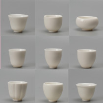德化白瓷茶杯套装 家用功夫茶具羊脂玉瓷泡茶主人杯品名杯陶瓷