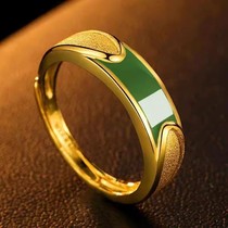 沙金戒指男女款正品999镀锡金色仿真假黄金结婚指环首饰品不掉色