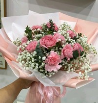 武汉鲜花店 19朵粉色康乃馨 武汉市区送货上门 配送到家 三环到货