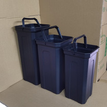 长方形黑色户外垃圾箱内胆垃圾桶收纳桶防疫塑料垃圾内桶无盖商用