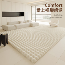 地毯客厅卧室2024新款茶几地垫床边毛毯厚飘窗奶油风高级感仿兔毛