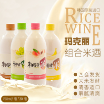 麹醇堂韩国进口玛克丽米酒原味水蜜桃葡萄香蕉瓶装低度微醺果酒
