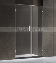 无框淋浴房一字形沐浴房不锈钢整体浴室隔断简易平开门屏风玻璃门