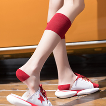 袜子女夏天薄款街头潮牌高筒JK韩国透明玻璃丝中筒袜超薄瘦腿丝袜