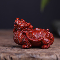非洲小叶紫檀龙龟貔貅金蟾麒麟手把件紫檀木雕刻摆件红木工艺品