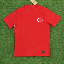24欧洲杯土耳其国家队客场球衣单件短袖上衣球迷版足球服比赛服