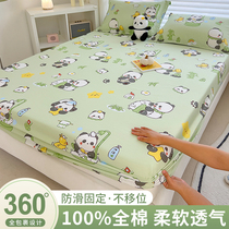 加厚纯棉床笠单件防尘床罩2024新款床单床套单人席梦思床垫保护罩
