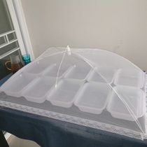 大号白色透明长方形可折叠菜罩商用防尘防蚊蝇餐桌家用食物饭盖子