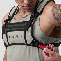 战术背包男运动手机小包跑步骑行多功能机能胸包户外双肩健身包包