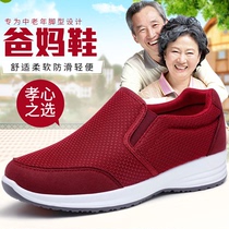 春季新款老人健步鞋棉鞋妈妈鞋子女中老年运动鞋一脚蹬老北京布鞋