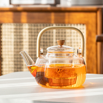 绿珠泡茶壶2024新款家用玻璃单壶茶水分离焖茶烧水壶办公室茶具