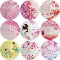 日式寿司料理装饰伞 日本樱桃花 仕女 樱桃花纸伞 装饰装修油纸伞