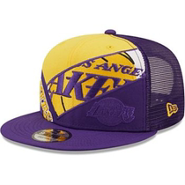 NEW ERA CAP纽亦华运动帽男帽子紫色洛杉矶湖人队棒球帽纱网透气